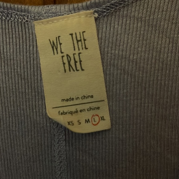 Free people twist shoulder tie heathered trim lose tank - Picture 5 of 9